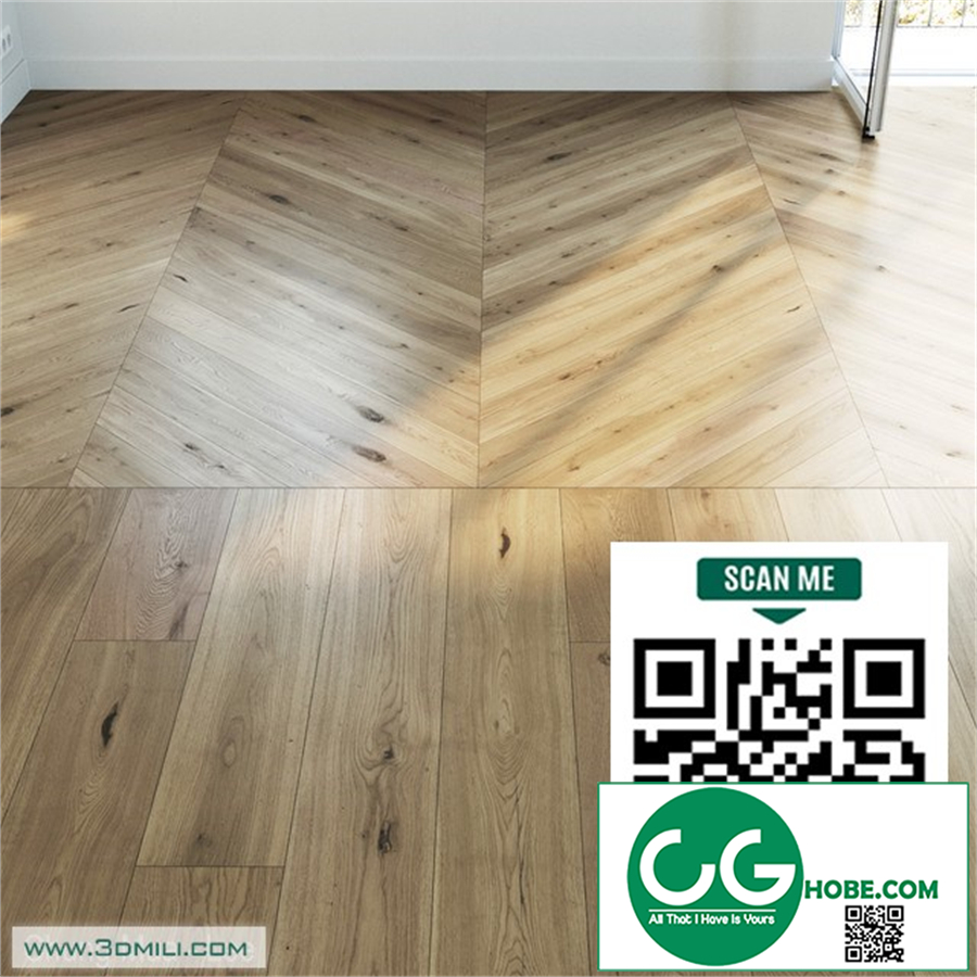 Parquet set 01  Natural Oak  2 types